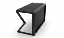 Скляний комп'ютерний стіл Темпл black