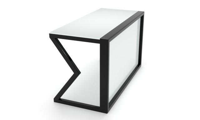 Скляний комп'ютерний стіл Темпл white