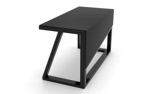 Скляний комп'ютерний стіл Мальмо black