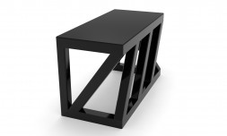 Скляний комп'ютерний стіл Сона black. БЦ стол