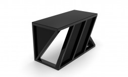 Скляний комп'ютерний стіл Петтон black. БЦ стол
