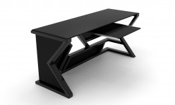 Комп'ютерний стіл Манстон black +. БЦ стол