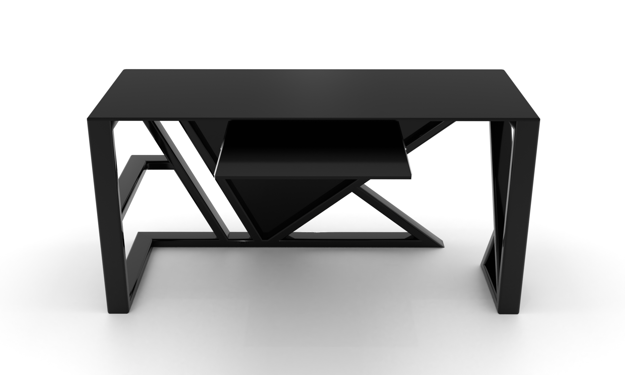 Скляний комп'ютерний стіл Бетин black +. БЦ стол