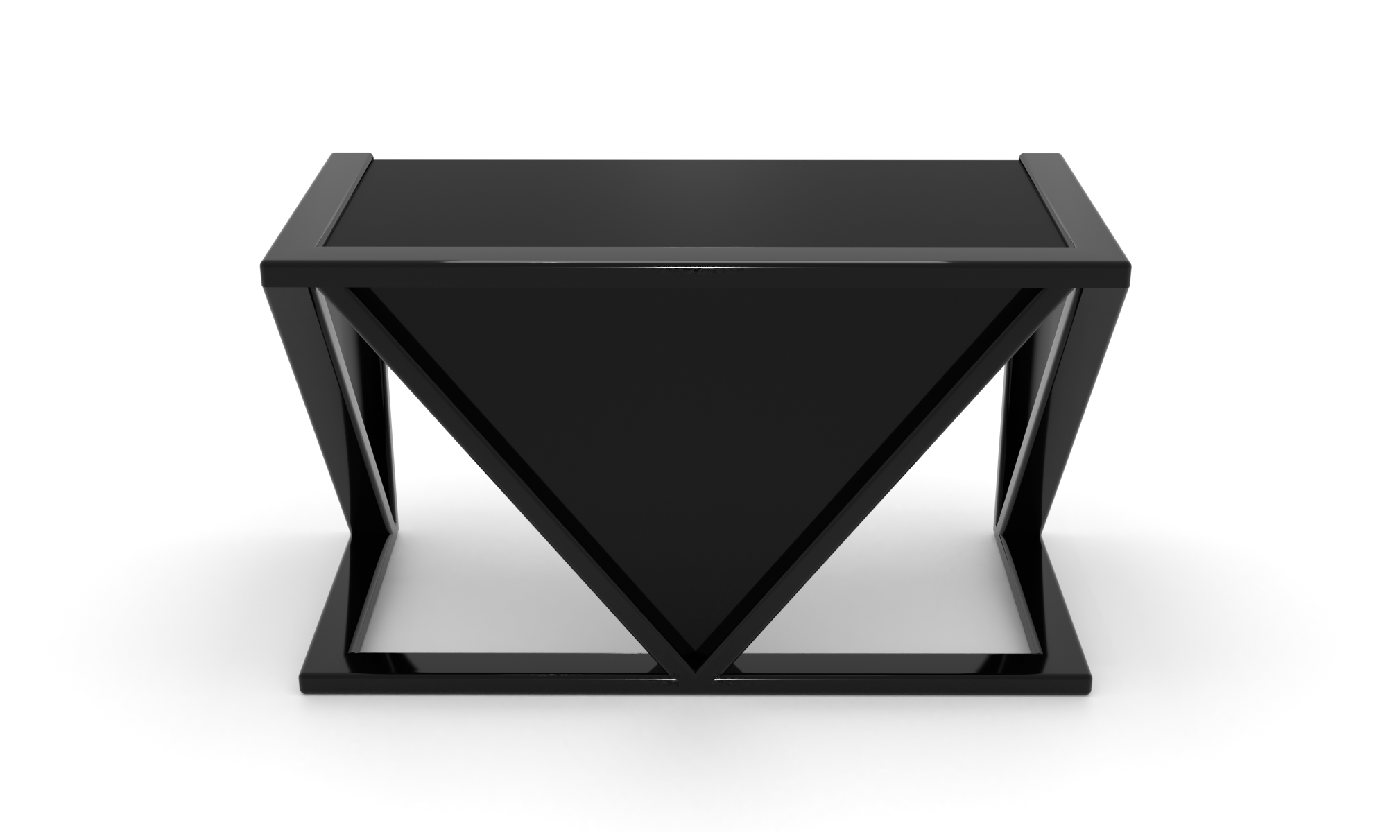 Скляний комп'ютерний стіл Варде black. БЦ стіл