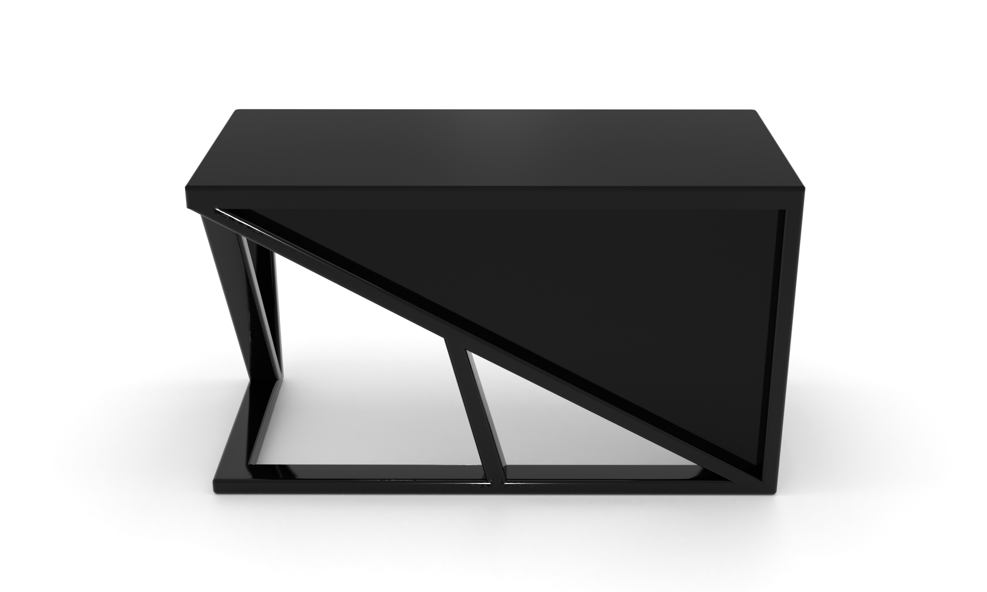 Скляний комп'ютерний стіл Ілінворт black. БЦ стол