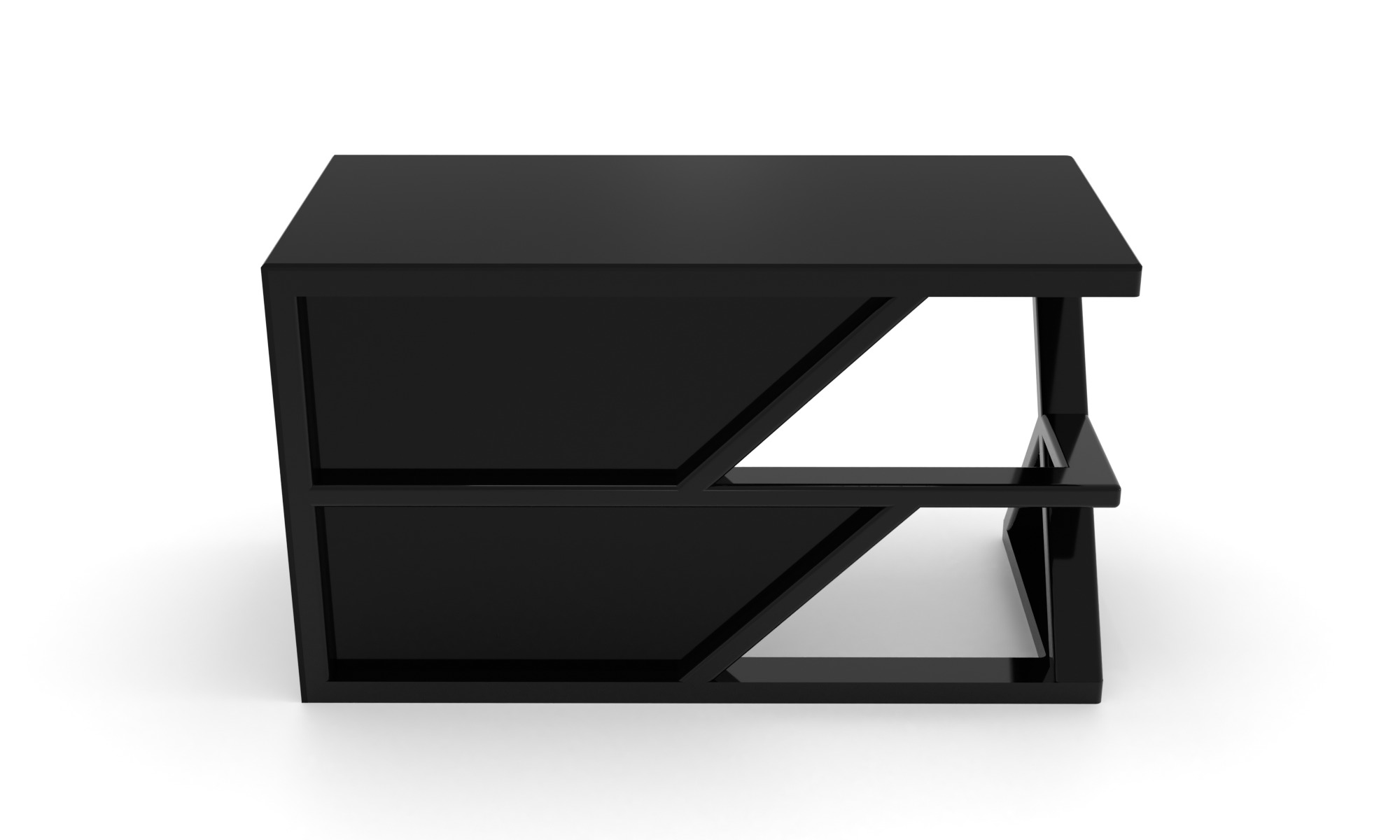 Скляний комп'ютерний стіл Мадерс black. БЦ стол