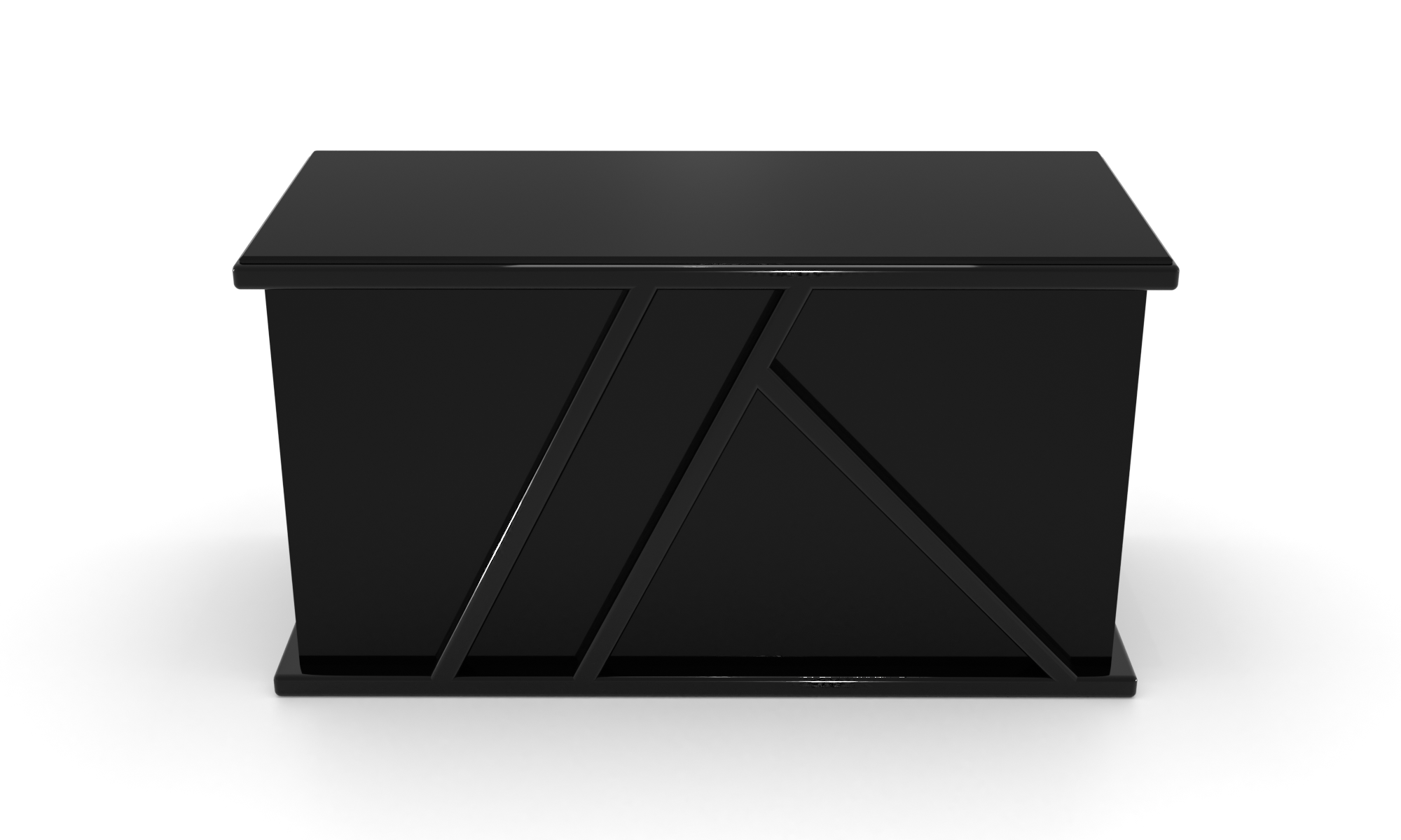 Скляний комп'ютерний стіл Пале black. БЦ стол