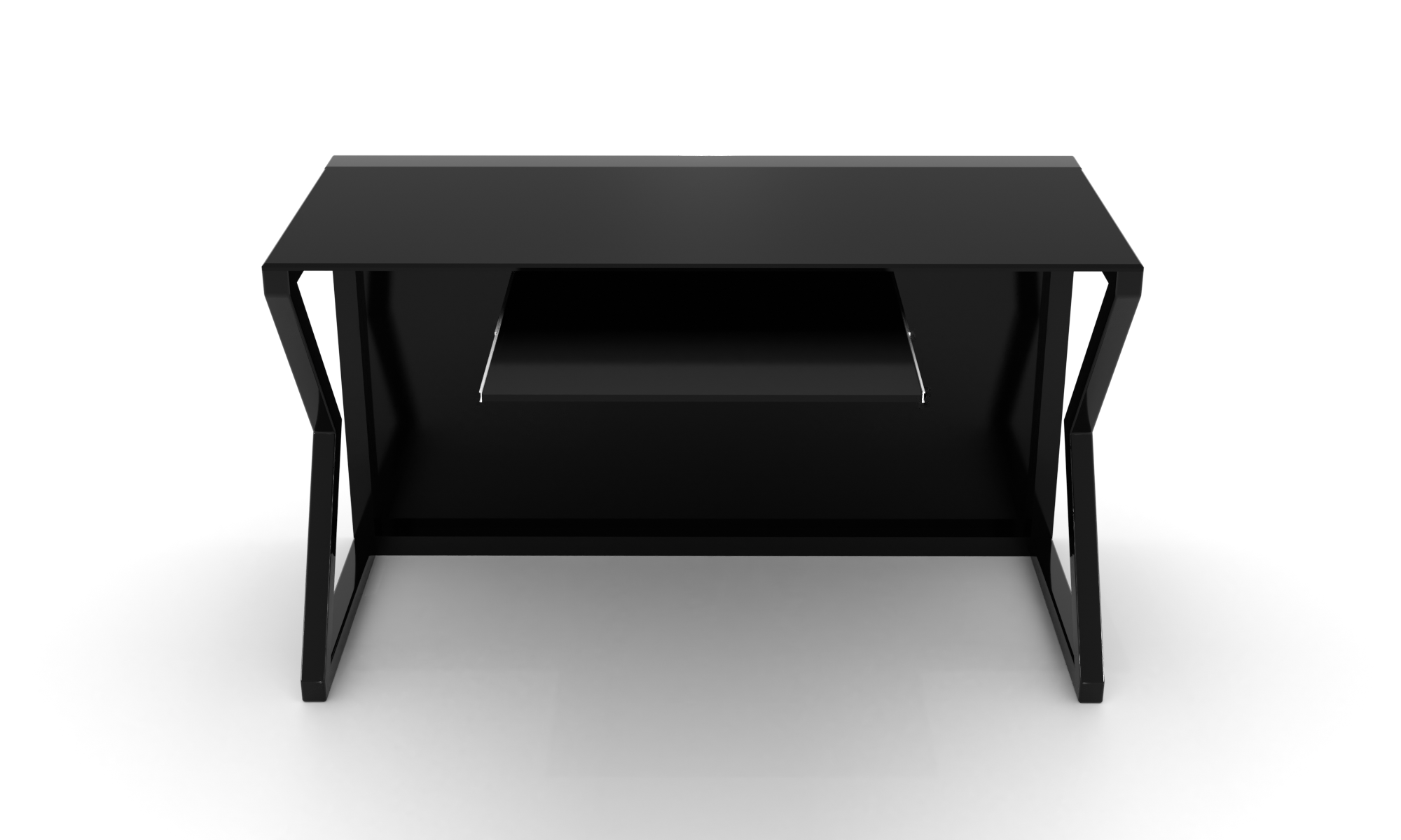 Скляний комп'ютерний стіл Темпл black +
