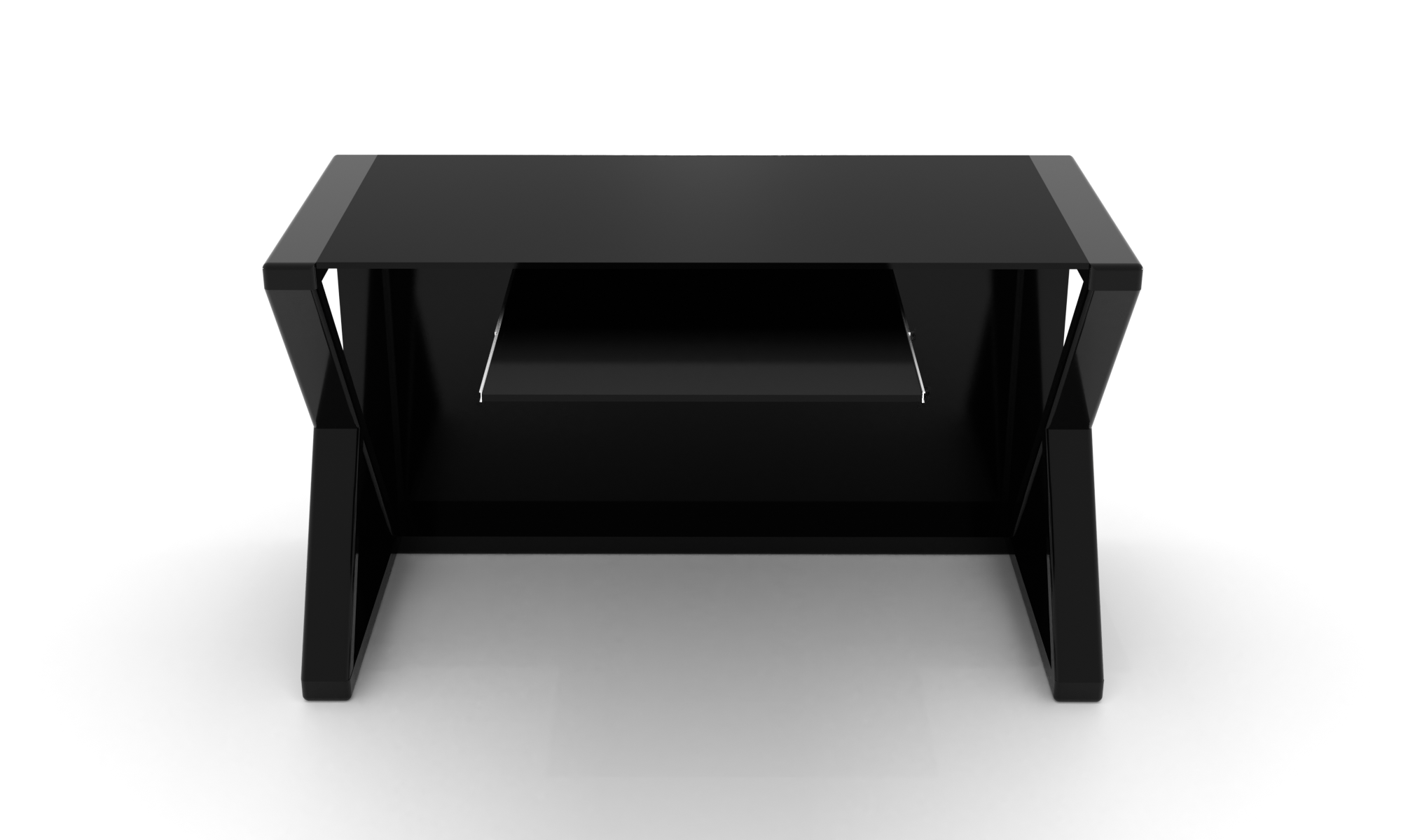 Скляний комп'ютерний стіл Тревон black +